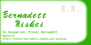 bernadett miskei business card